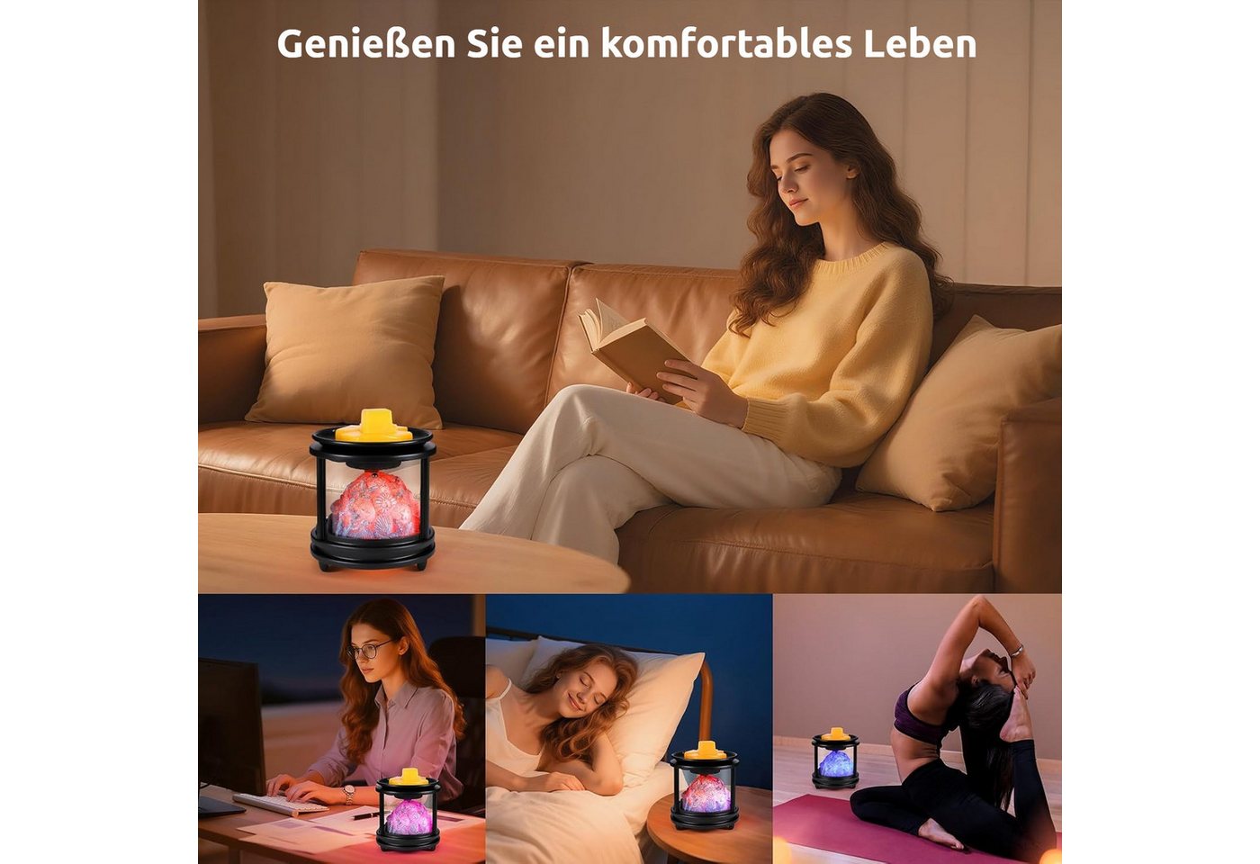 BlingBin Duftlampe 3-in-1 elektrischer Wachsschmelzer für Duftwachs und ätherische Öle (1 Stück, 1 St., 12 x 12 x 13 cm), sichere Aromalampe ohne offene Flamme für Zuhause Bild 4
