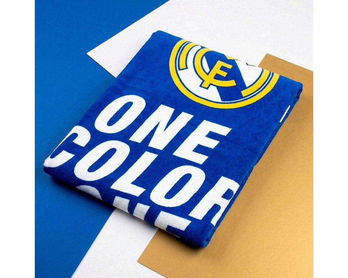 Real Madrid Badetuch Strandtuch 140x70 cm Baumwolle Handtuch für Fitness, Sport & Strand Bild 2