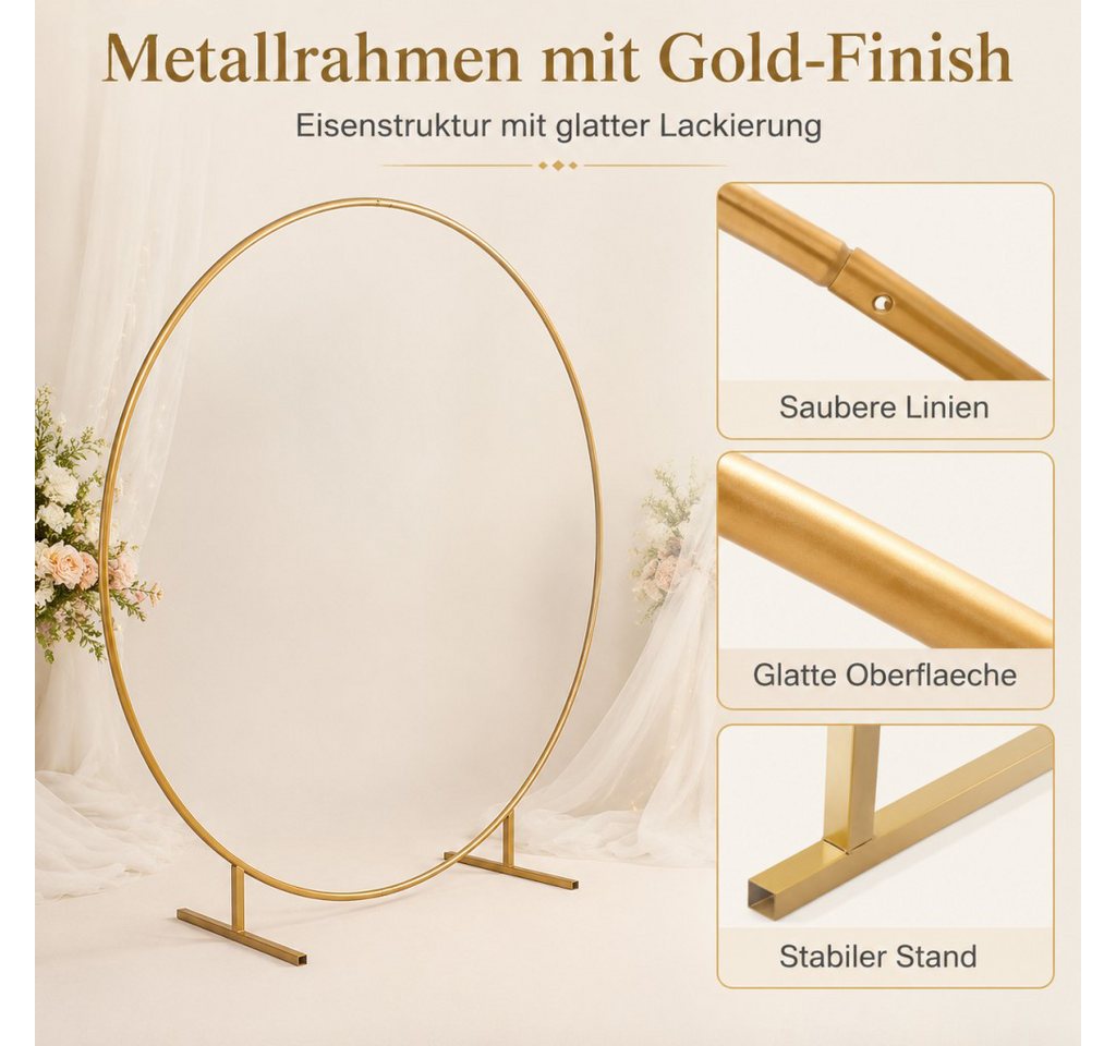 FANNOU Fensterdekoration Ballonbogenständer, goldener Ständer, Rahmen, Hochzeit Bild 5