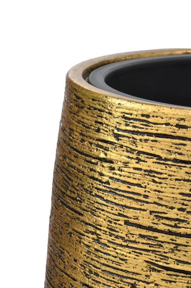 Flingora Bodenvase Lacey, mit Einsatz - Fiberglas - Indoor - Gold - Höhe 75 cm Bild 4