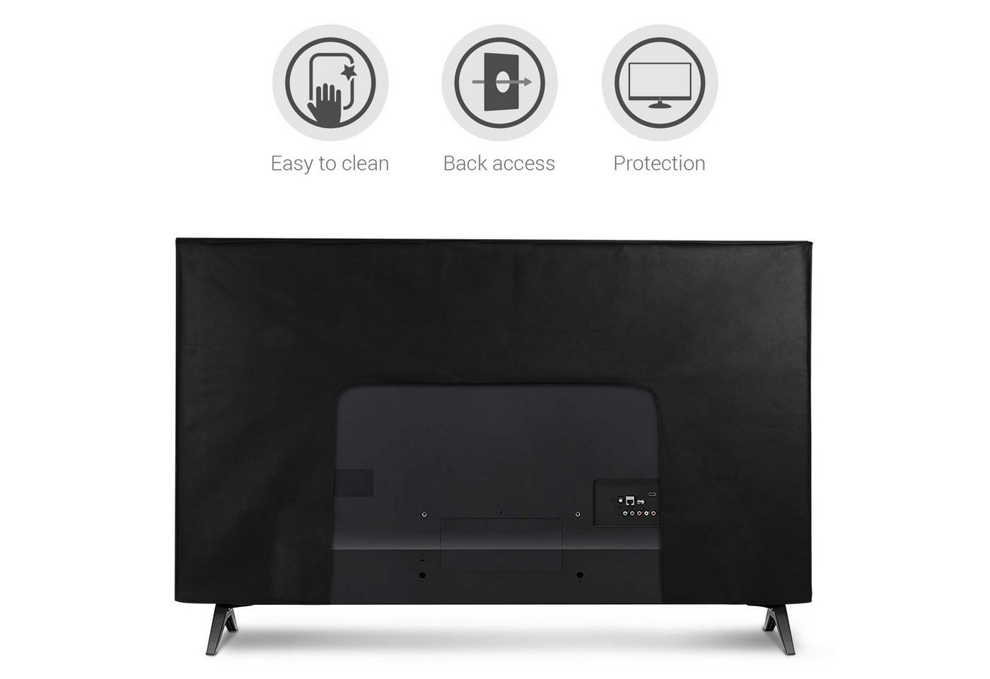 kwmobile Abdeckhaube 55" TV Hülle - Fernseher Bildschirmschutz Abdeckung - TV Bildschirm, DER SCHUTZ FÜR DEIN DISPLAY: Schütze den Bildschirm Deines Bild 3