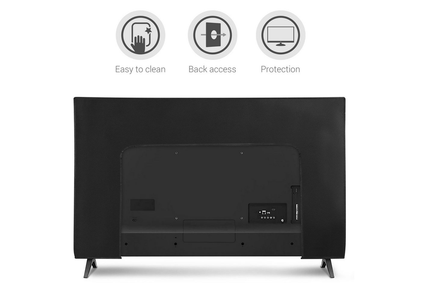 kwmobile Abdeckhaube 49-50" TV Hülle - Fernseher Bildschirmschutz Abdeckung - TV Bildschirm, DER SCHUTZ FÜR DEIN DISPLAY: Schütze den Bildschirm Deines Bild 4