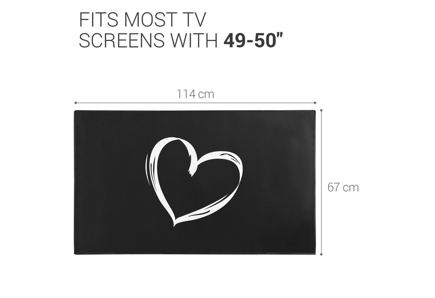 kwmobile Abdeckhaube 49-50" TV Hülle - Fernseher Bildschirmschutz Abdeckung - TV Bildschirm, DER SCHUTZ FÜR DEIN DISPLAY: Schütze den Bildschirm Deines Bild 5