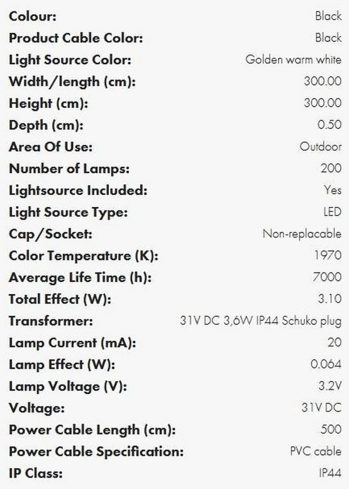 STAR LED-Lichternetz 594-22 LED Lichternetz 200er golden warmweiß 3x3m Bild 3