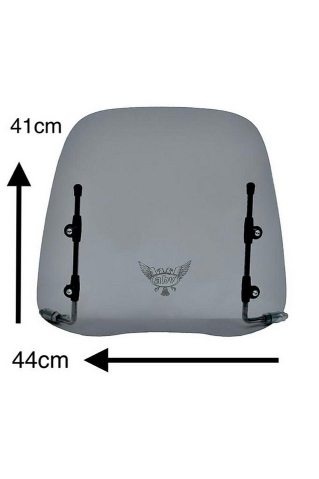 Uzman Fahrrad-Windschild Windschutzglas Windschild kurz Getönt Moped/Mofa (1-St)