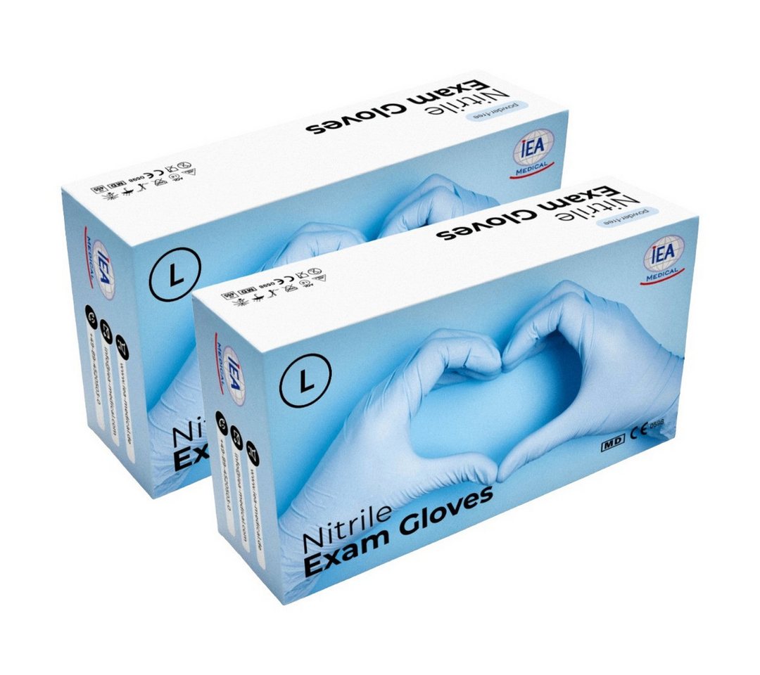IEA Medical Einweghandschuhe Nitril-Handschuhe blau (Box, 200-St., Stück, Box) puderfrei, latexfrei, Hygiene-, Schutz-, Untersuchungshandschuhe Bild 3