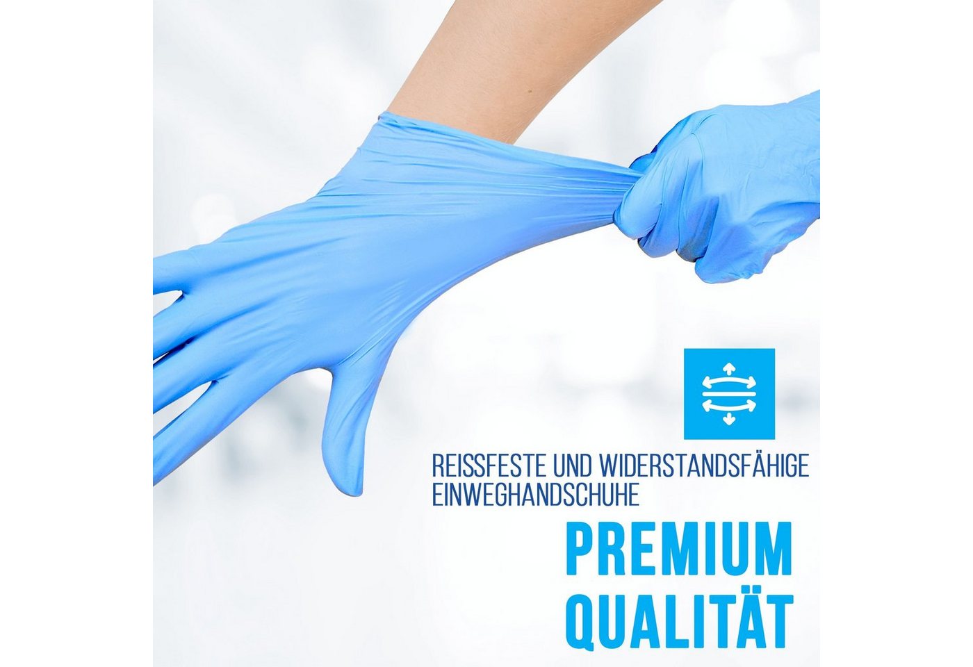 IEA Medical Einweghandschuhe Nitril-Handschuhe blau (Box, 200-St., Stück, Box) puderfrei, latexfrei, Hygiene-, Schutz-, Untersuchungshandschuhe Bild 5