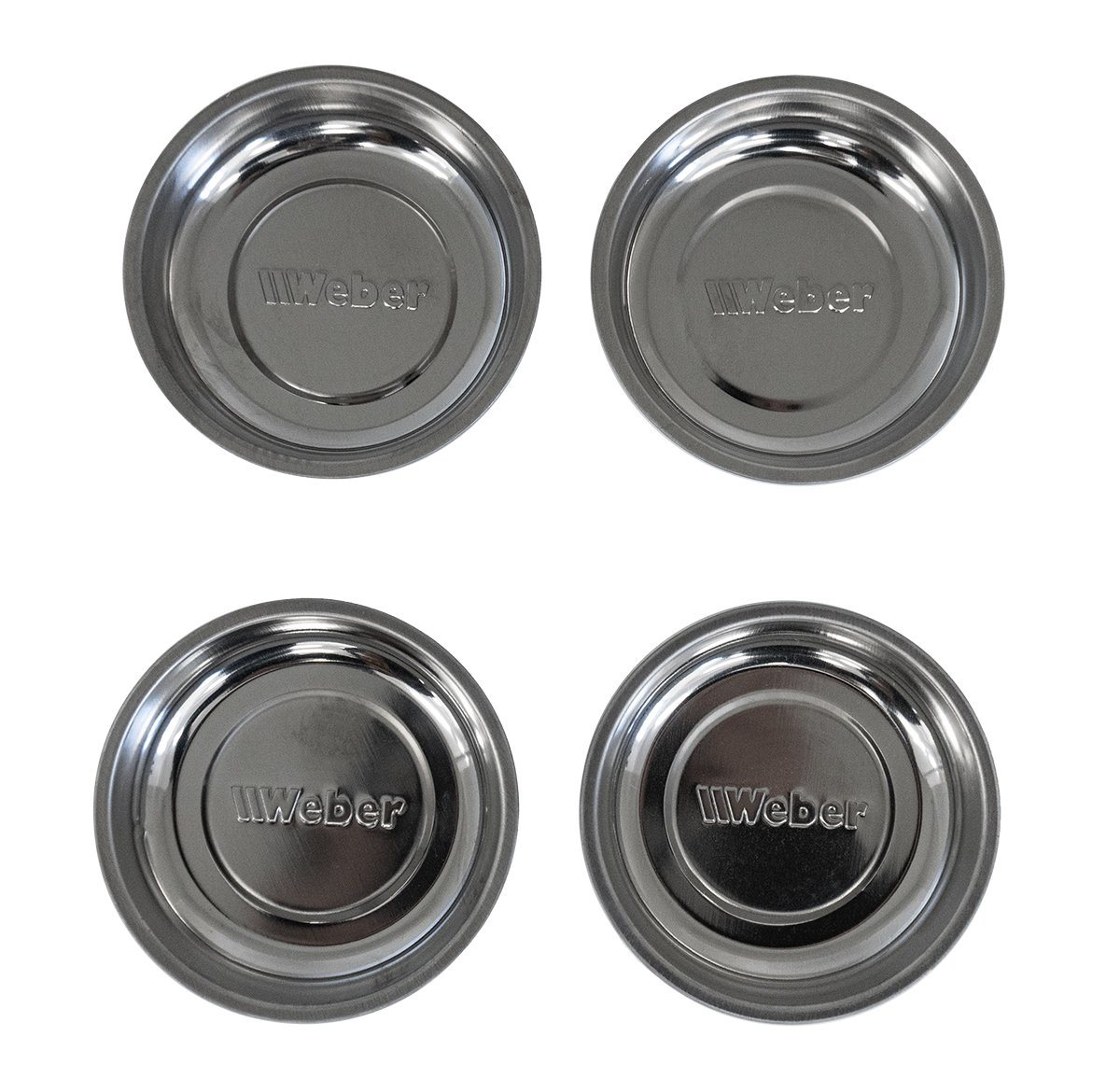 Weber GmbH Magnethalter Magnetschalen Set Magnet Teller (Set, 4-St), Ø 75mm, starker Magnet, mit Gummischutz