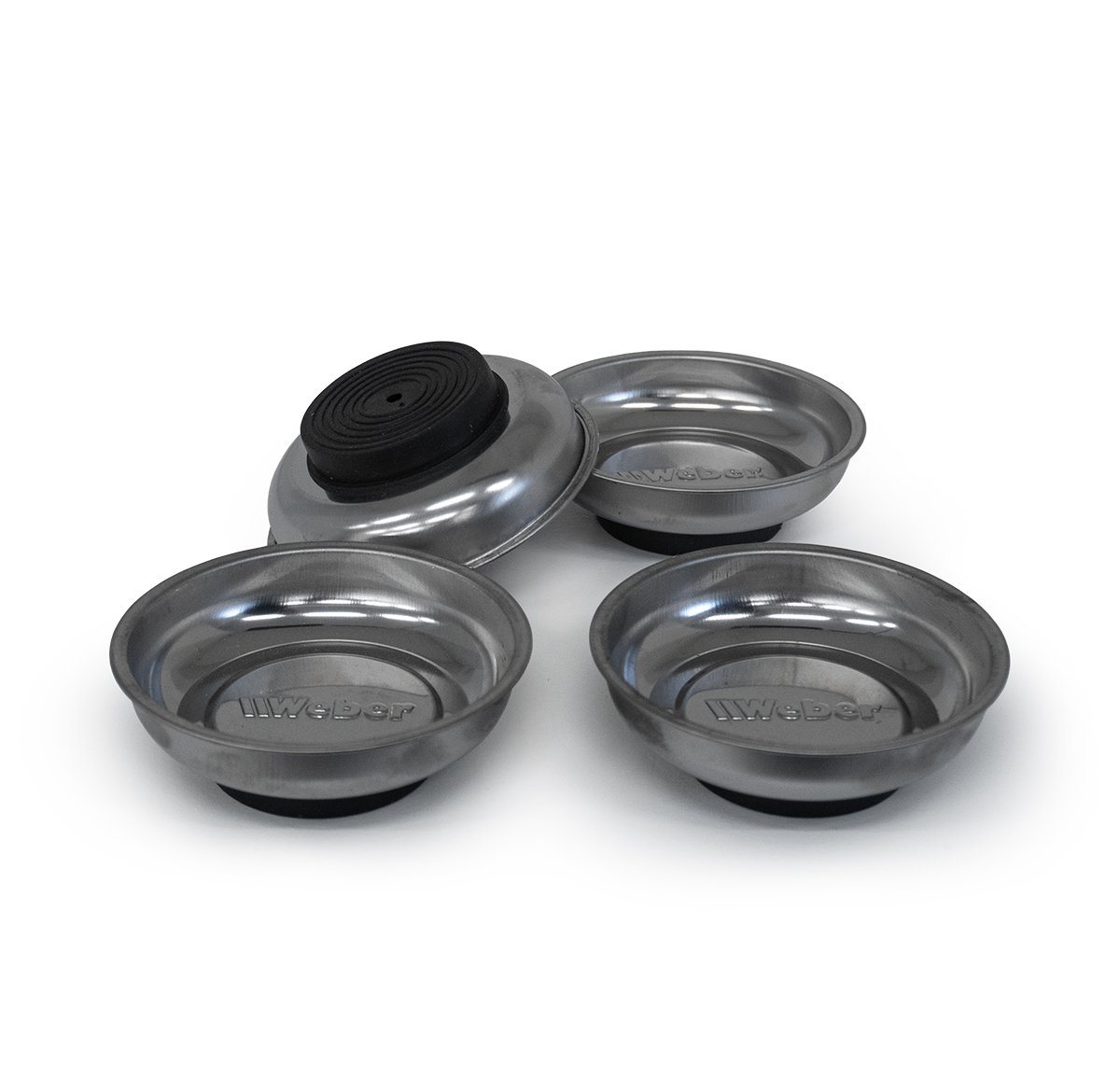 Weber GmbH Magnethalter Magnetschalen Set Magnet Teller (Set, 4-St), Ø 75mm, starker Magnet, mit Gummischutz Bild 2