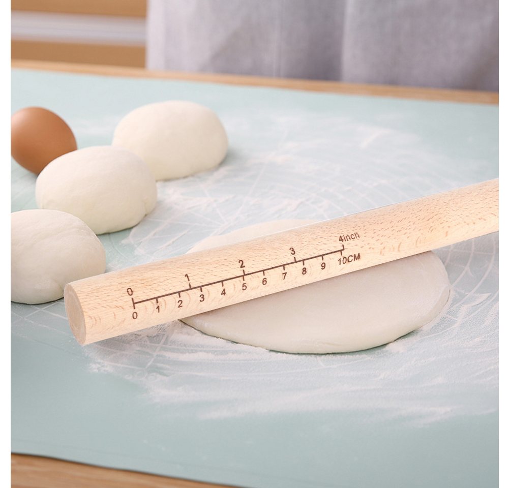 OSTWOLKE Gärkorb Gärkörbchen Rund Proofing Baskets 16+22cm mit Bäckermesser Nudelholz, (1-tlg) Bild 2
