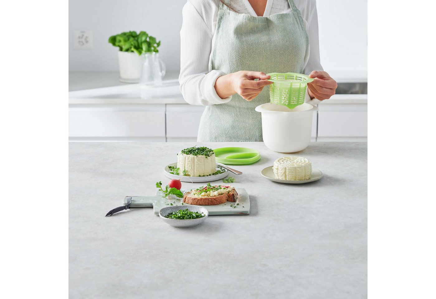 Betty Bossi Frischkäsebereiter Frischkäse-Maker - 3-teilig, Kunststoff