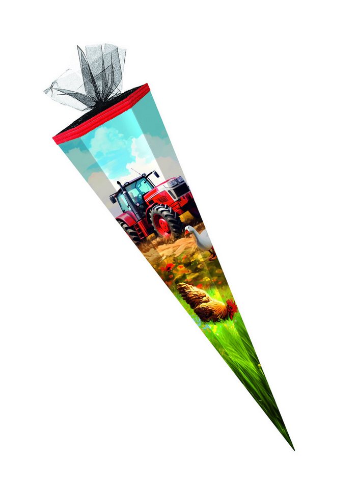 Verpackungsmittel GmbH Markneukirchen Schultüte Schultüte / Zuckertüte / 85cm / eckig / "Bauernhof