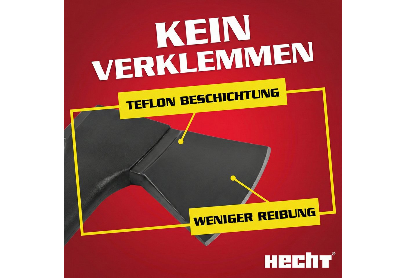Hecht Universalaxt 900901 44 cm Länge 900 Gramm Teflon beschichtet, 44 cm Länge, mit Schutzkappe mit Tragegriff Bild 2