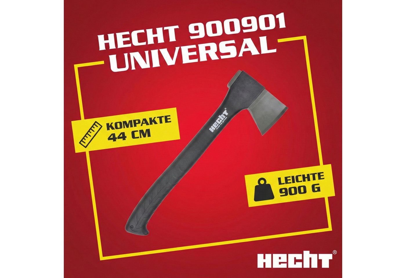 Hecht Universalaxt 900901 44 cm Länge 900 Gramm Teflon beschichtet, 44 cm Länge, mit Schutzkappe mit Tragegriff Bild 3