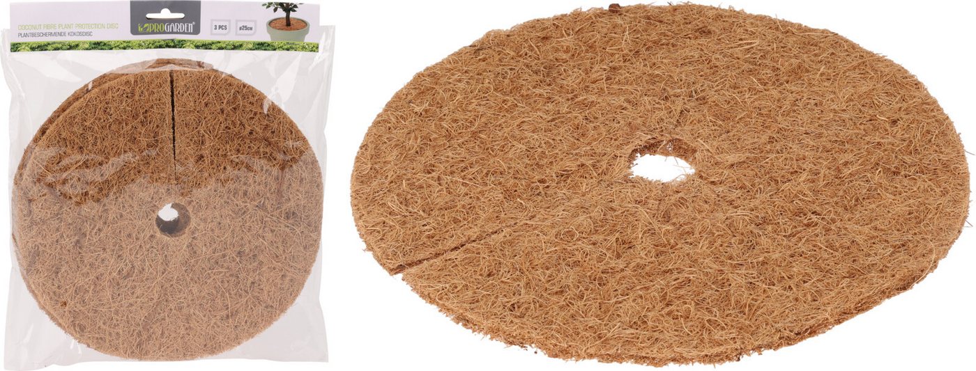 Koopman Kokosscheibe Pflanzenschutz 3 Tlg. Kokosmatte Ø26 cm Scheibe Pflanzen, (Stück, 3-St., Packung), 3tlg, Kokosfasern, Ø26cm, Pflanzenschutz, Kälteschutz Bild 5