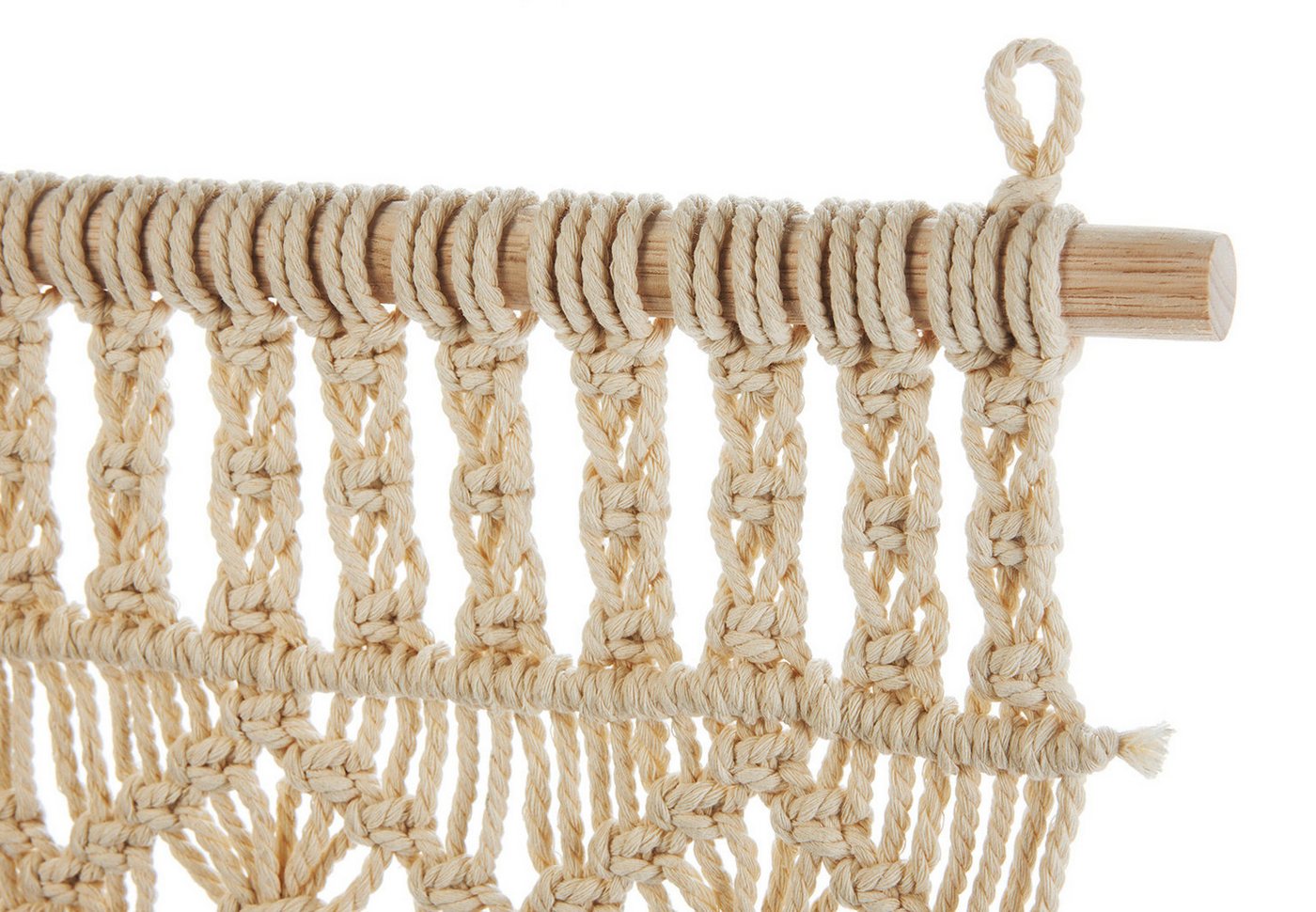 Kobolo Türvorhang Vorhang Insektenschutz TWINE beige 132 Stränge 95x210cm (1 St), Schlaufen