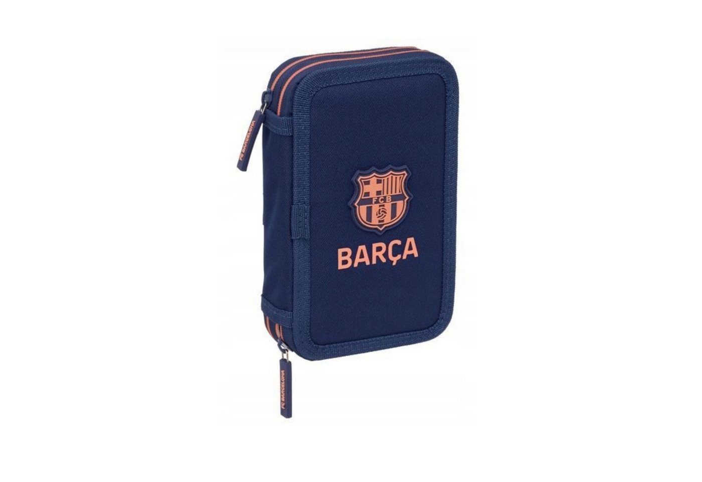 GOLDKIDS Federmäppchen 2 Fächer - Mäppchen für für Mädchen und Jungen, (Federmappe 2-Fach Federtasche, 1-tlg., Gefüllte Schüleretui Schulmäppchen), - FC Barcelona