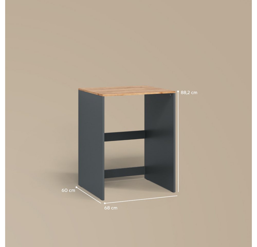 Livinity® Waschmaschinenumbauschrank Paolina, Anthrazit/Goldkraft Eiche, 68 x 88.2 cm (1-St) Bild 2