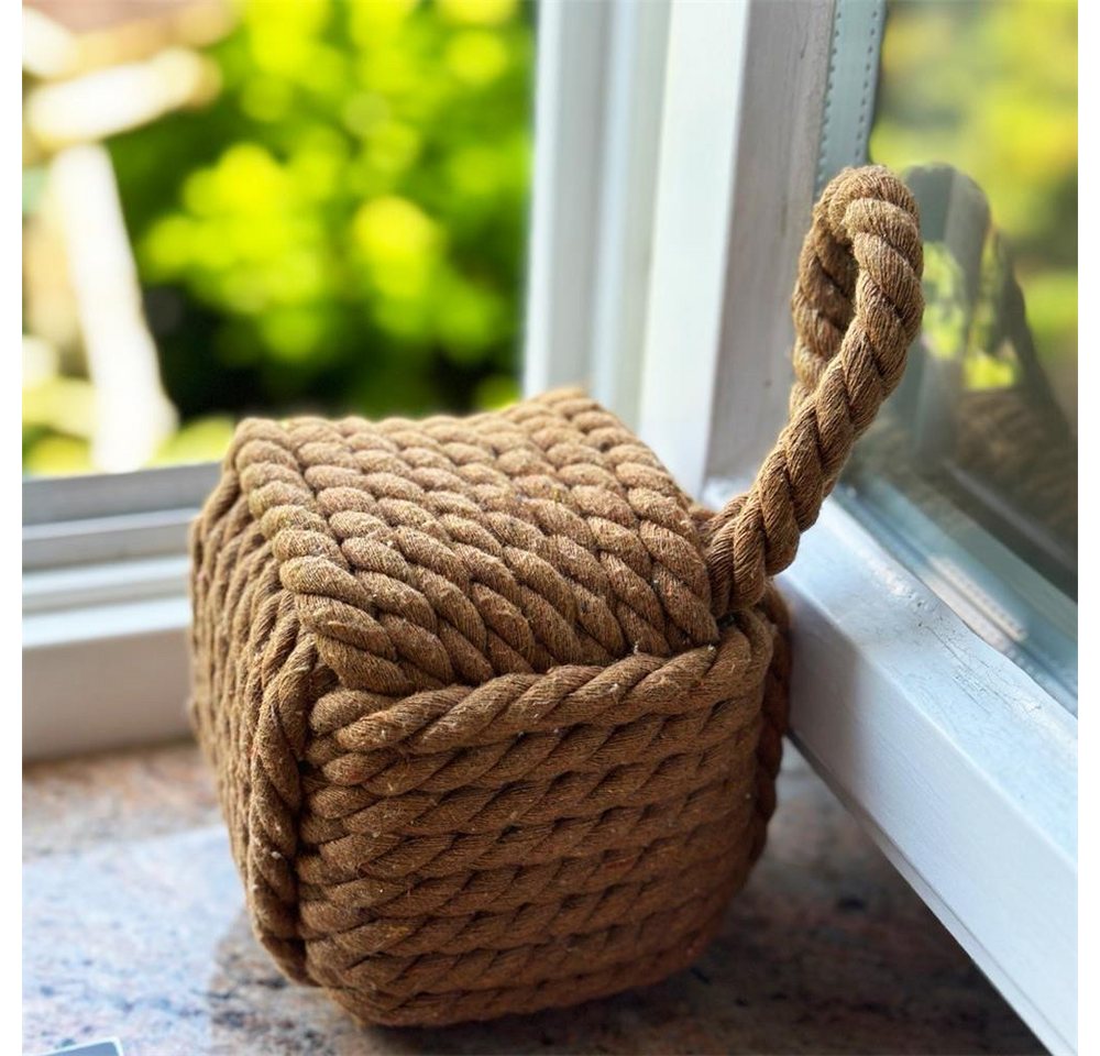 BOLTZE GRUPPE GmbH Türstopper Square Würfel Beige 2er Set, dekorativer Türstopper Fensterstopper als Würfel in Beige 2 Stück