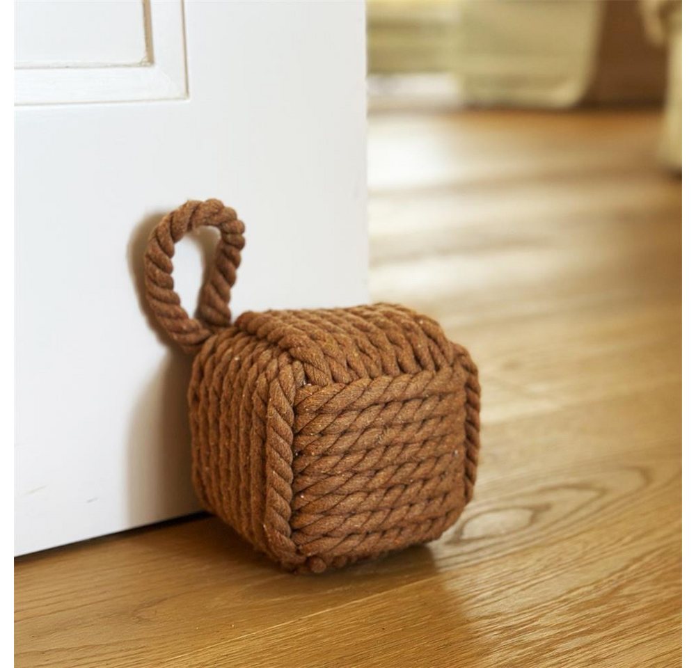 BOLTZE GRUPPE GmbH Türstopper Square Würfel Beige 2er Set, dekorativer Türstopper Fensterstopper als Würfel in Beige 2 Stück Bild 4