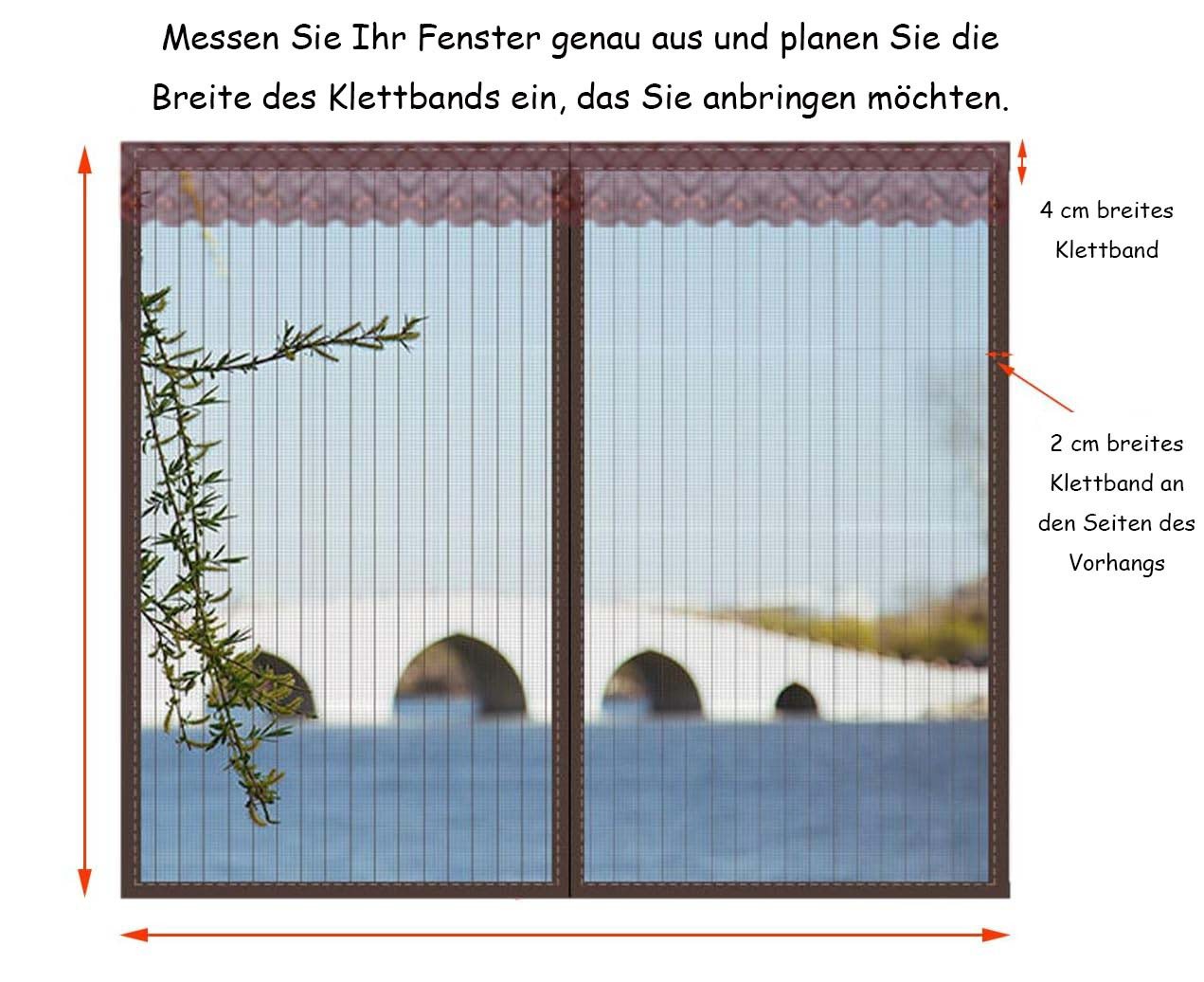 Agger Insektenschutz-Fensterrahmen Anpassen Magnetisches Fliegengitter Fenster, Stärkere Magneten Bild 2