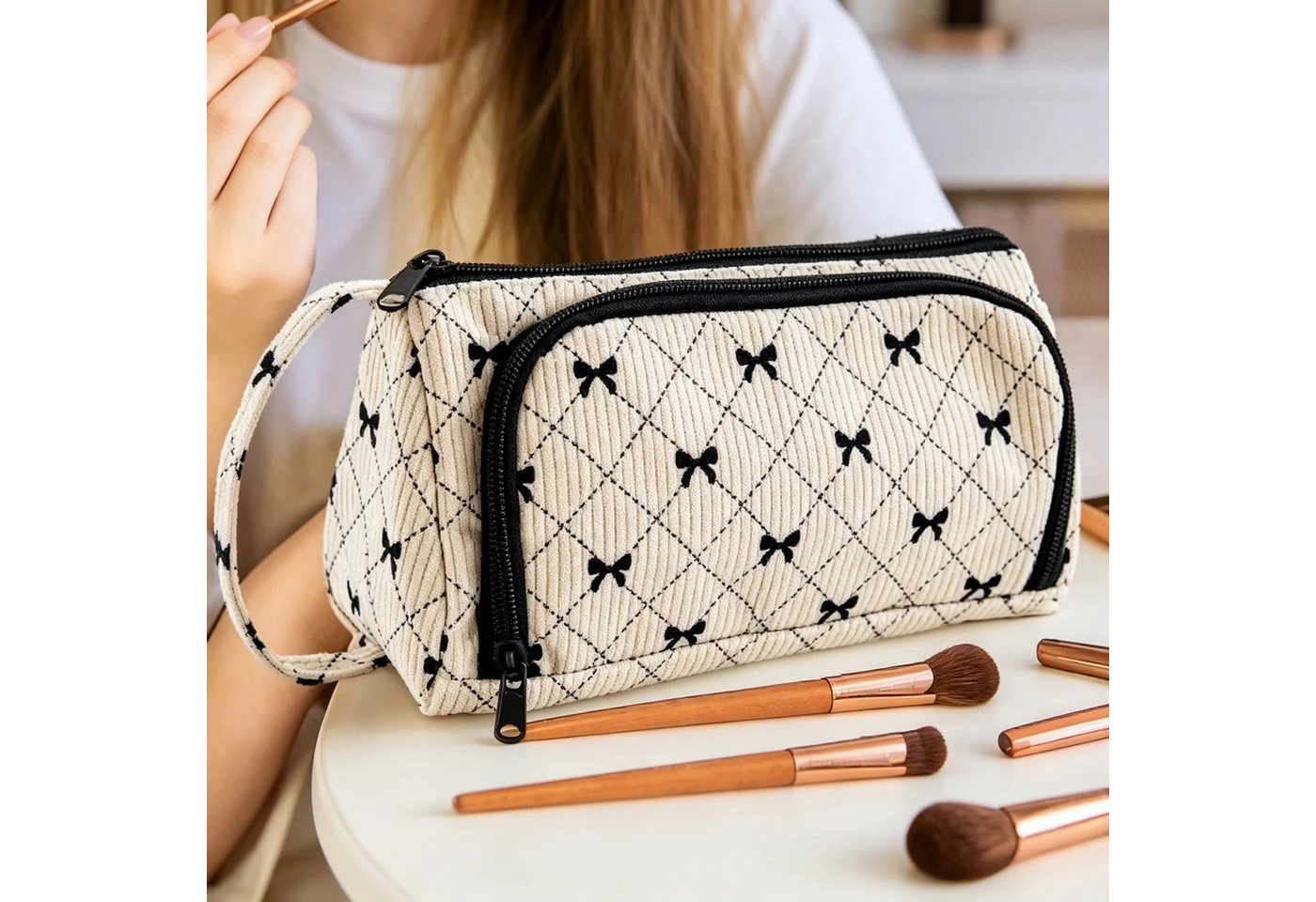 Diwzbyn Federmäppchen Federtasche,Große Kapazität Bleistift Tasche, Schule, Uni, Büro, Organizer für Teenager, Mädchen Bild 3