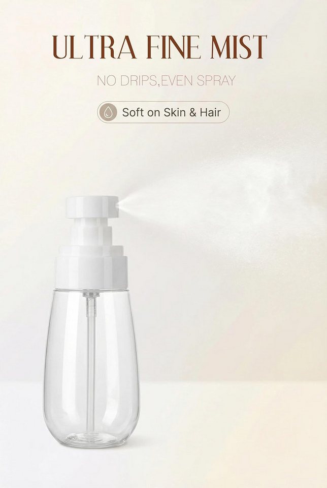FELIXLEO Sprühflasche 3x 60ml Klein Spruehflasche Reiseflaschen Leer Spray Bottle Set, (1-tlg) Bild 5