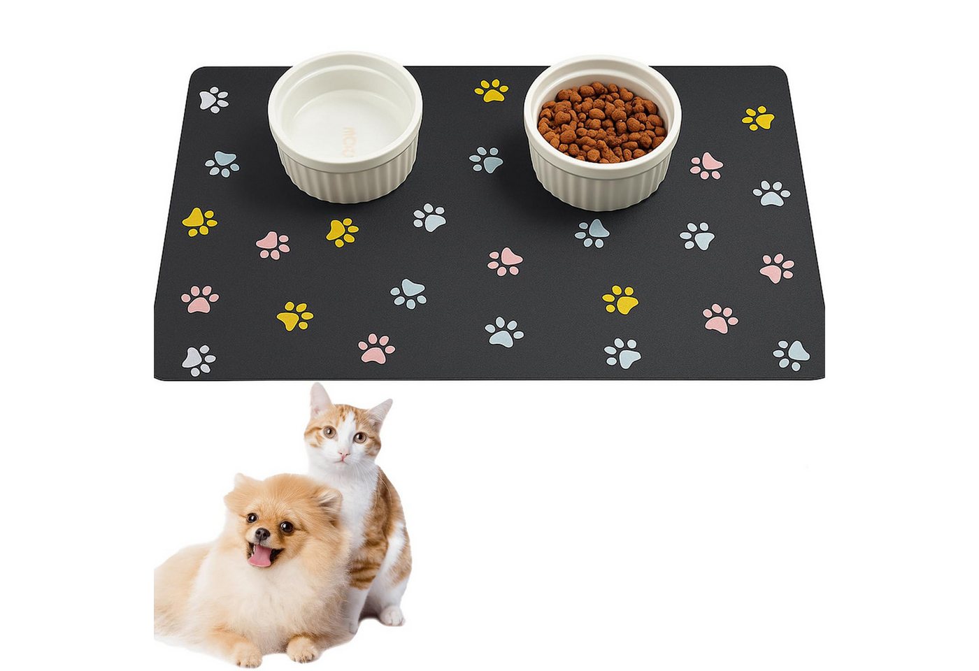 Ledander Napfunterlage Futtermatte für Hunde & Katzen – Diatomit Napfunterlage, rutschfest, 1-St., saugfähig & schnell trocknend für Haustiere Bild 4