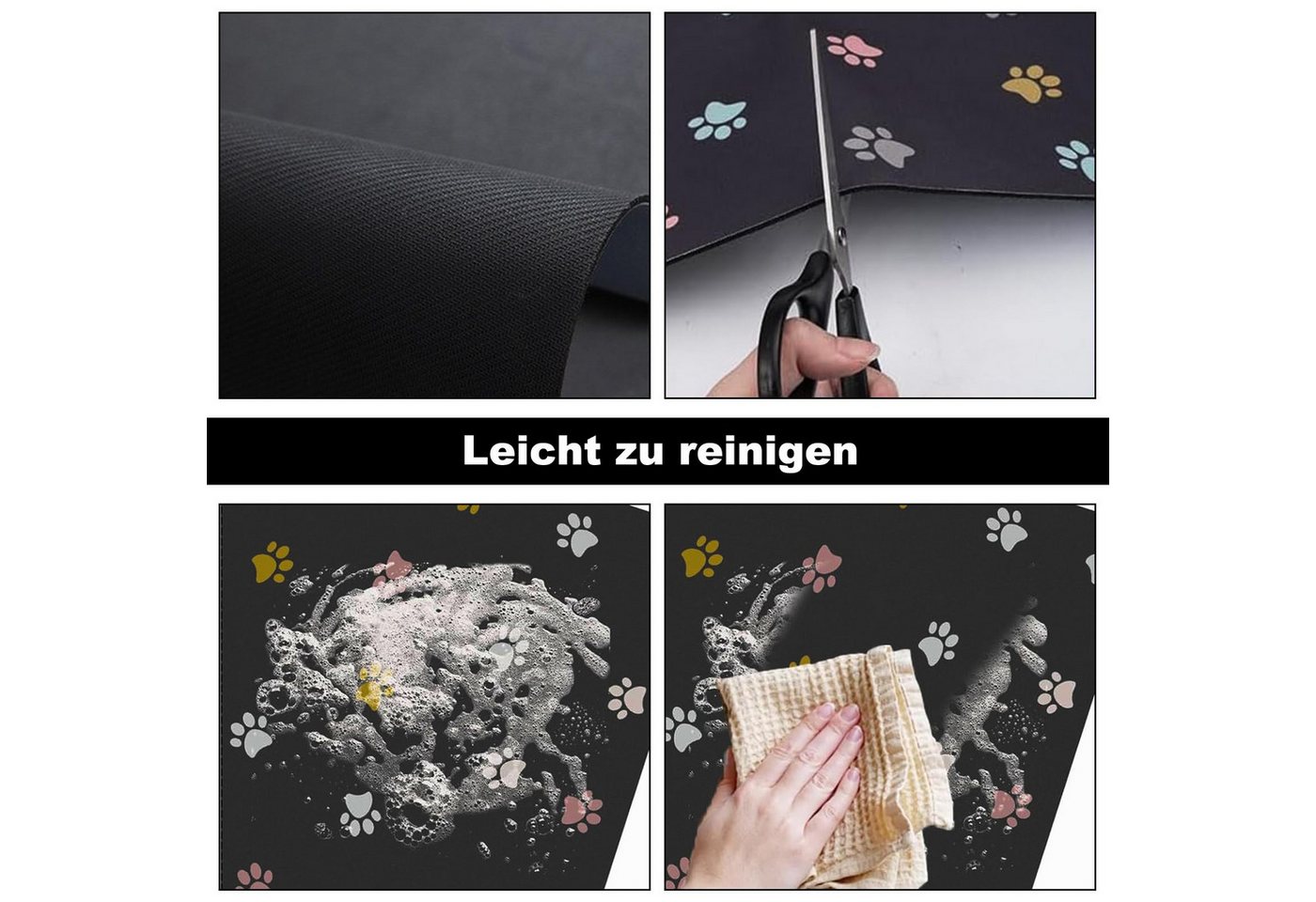 Ledander Napfunterlage Futtermatte für Hunde & Katzen – Diatomit Napfunterlage, rutschfest, 1-St., saugfähig & schnell trocknend für Haustiere Bild 5