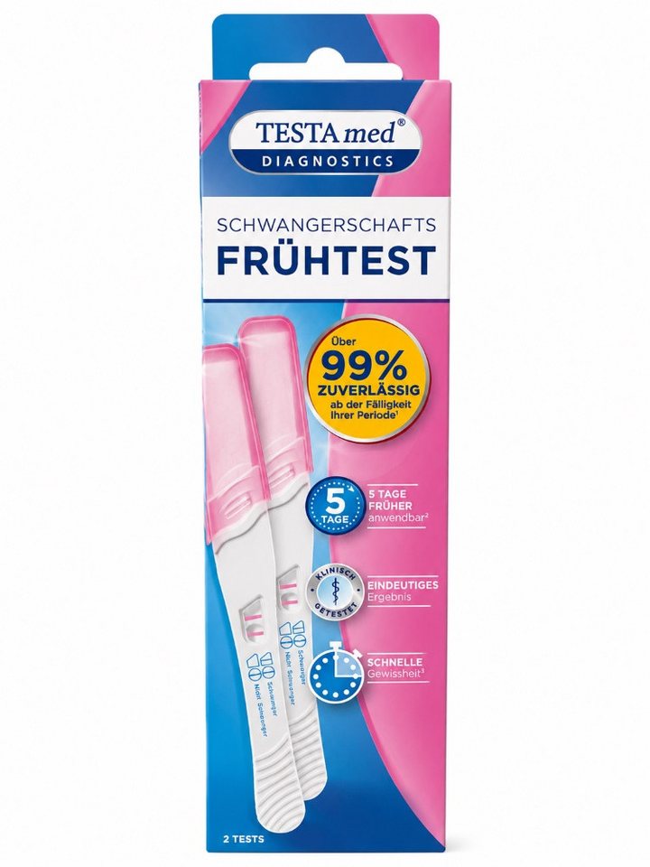 Sebapharma GmbH & Co.KG Schwangerschaftstest TESTAMED Schwangerschaftstest 2er, 1-tlg.