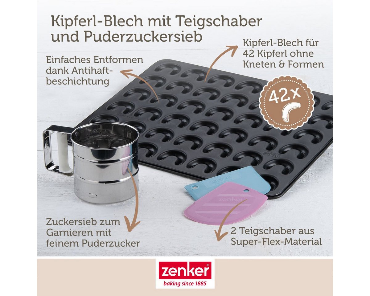 Zenker Back-Set Zenker Kipferl/Mehlsieb/Teigkarte BUNDLE Bild 2