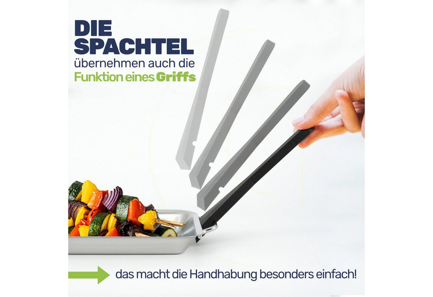Gravidus Grillpfanne 2er Set Edelstahl Grillpfannen ideal für Gemüse Fleisch Fisch Grillgut Bild 3