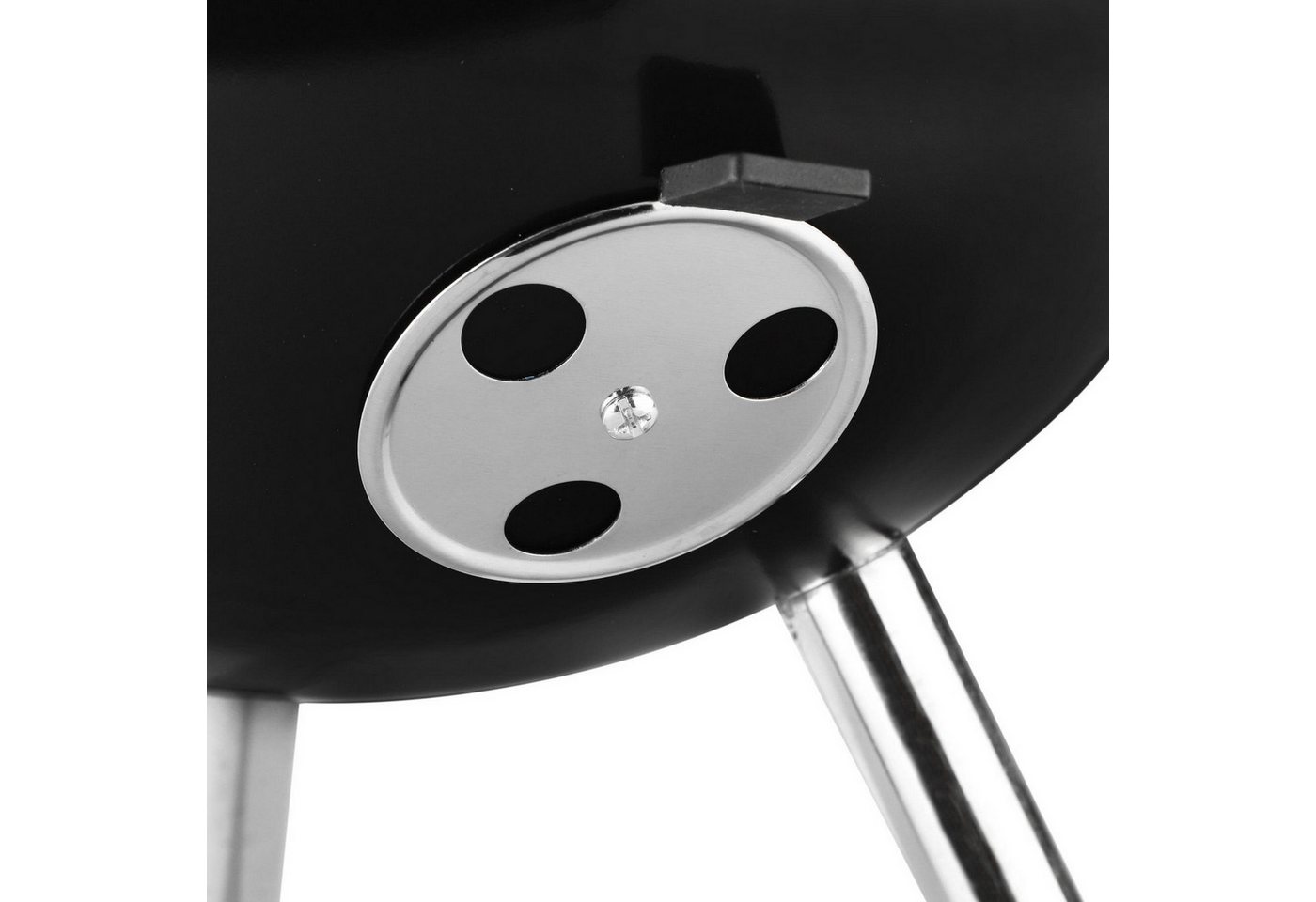 Haushalt International Holzkohlegrill Mini-Kugelgrill Ø 32 cm Grill Kugelgrill, Grillrost : 29 cm, Schwarz, optimale Luftzirkulation Bild 3