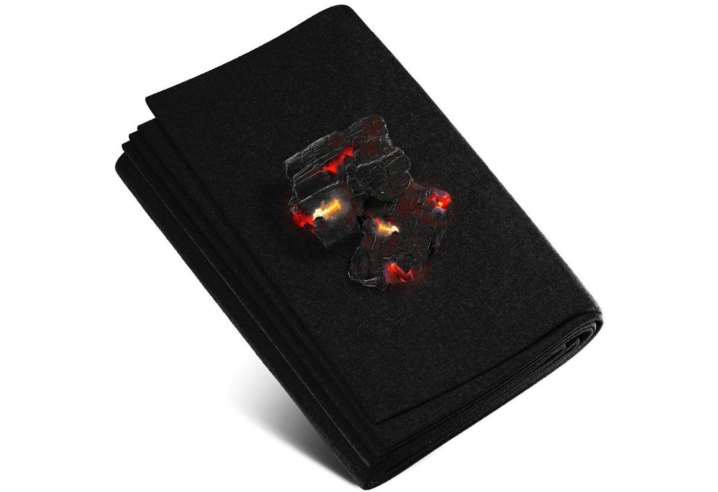 EVOCAMP Bodenschutzmatte feuerfeste Unterlage, für Grill, Brandschutz bis zu 982 °C, 1-St., Feuerfester Stoff ideal als Feuerschutzmatte oder als Grillunterlage, schwarz 100x100 cm Bild 3