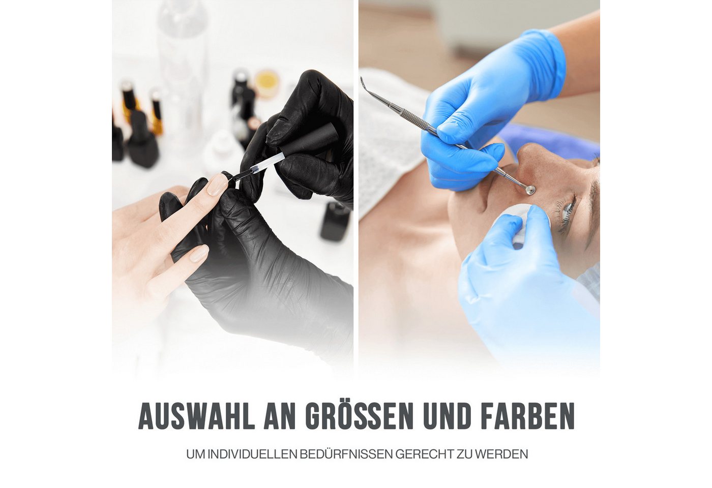 IEA Medical Einweghandschuhe Nitril-Handschuhe schwarz (100-St., Box) puderfrei, latexfrei, Hygiene-, Schutz-, Untersuchungshandschuhe Bild 5