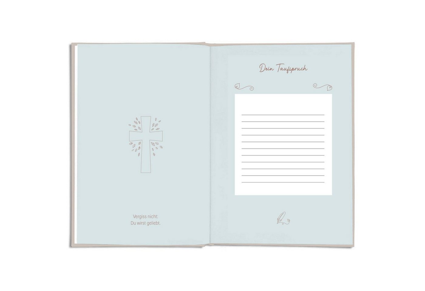 LEAF & GOLD Poesiealbum Taufbuch "Deine Taufe" Gästebuch