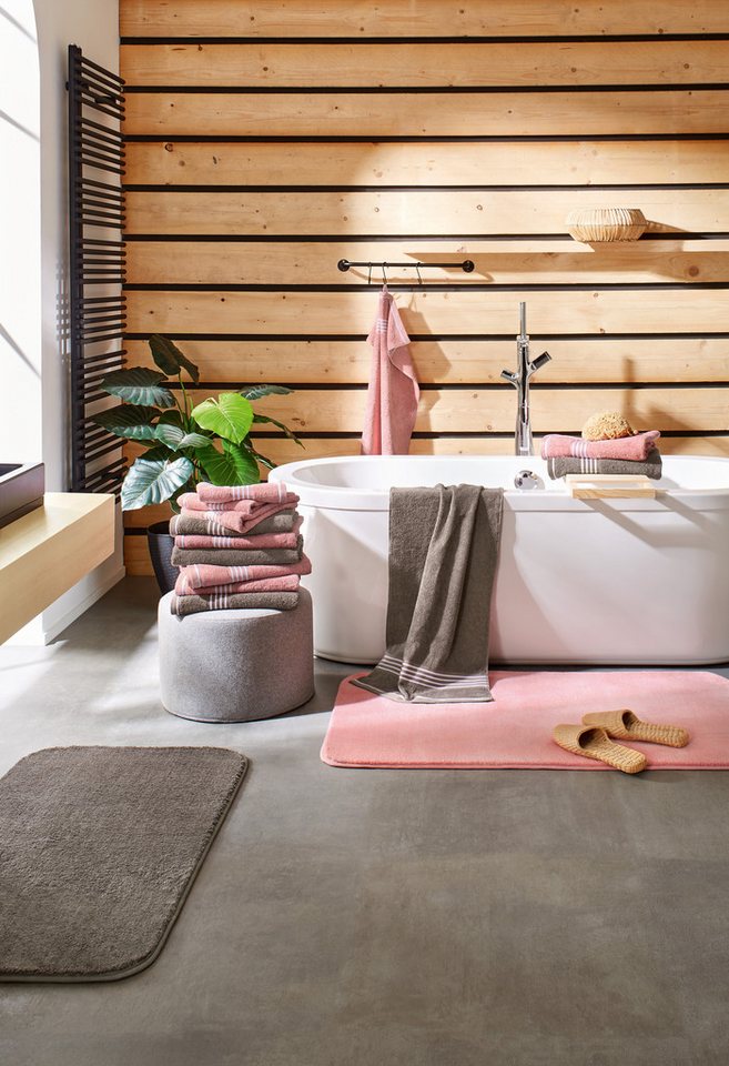 liebling Badematte Badteppich Santos, rutschhemmend beschichtet, schnell trocknend, Polyester, quadratisch, starke Saugfähigkeit, formstabil, in vielen Farben und Größen
