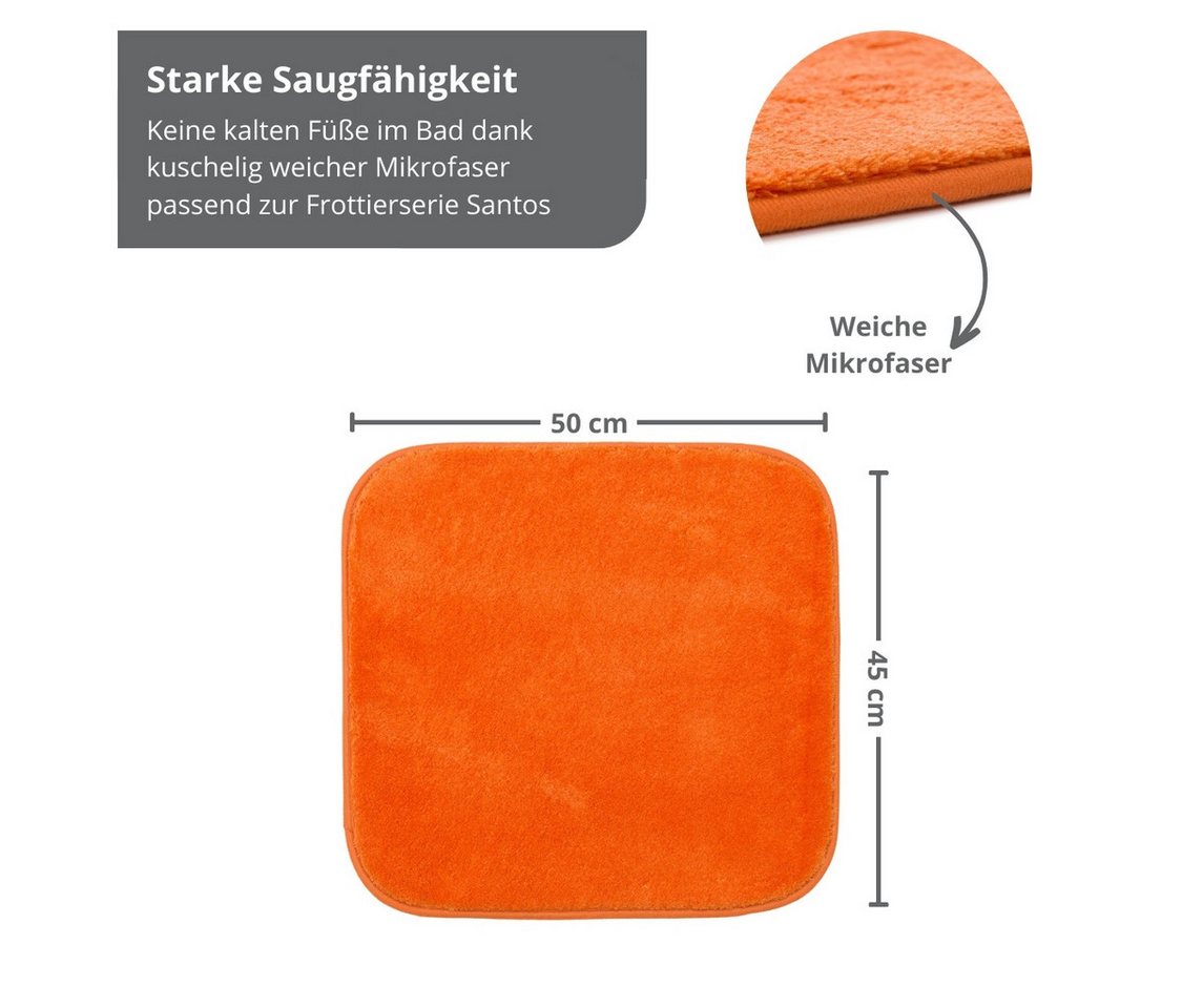 liebling Badematte Badteppich Santos, rutschhemmend beschichtet, schnell trocknend, Polyester, quadratisch, starke Saugfähigkeit, formstabil, in vielen Farben und Größen Bild 3