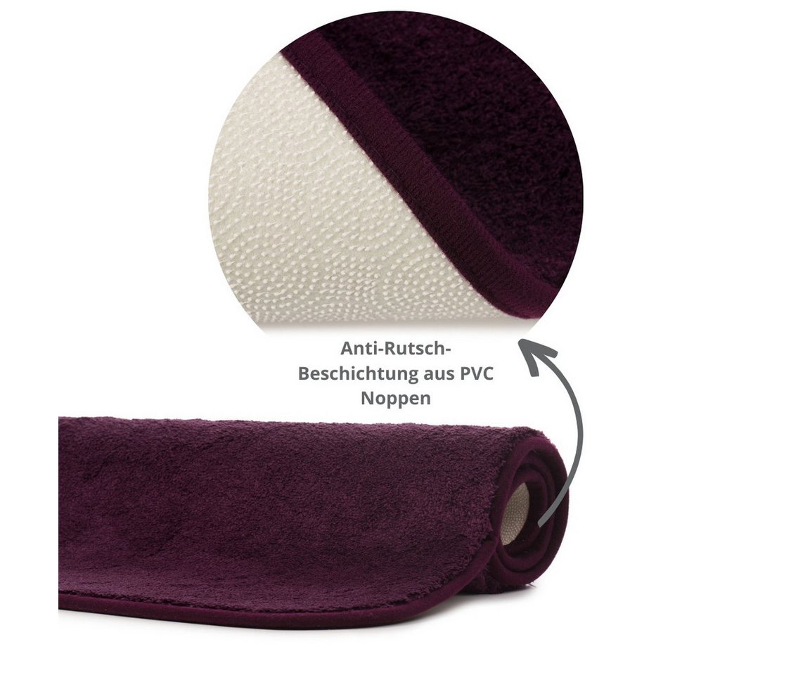 liebling Badematte Badteppich Santos, rutschhemmend beschichtet, schnell trocknend, Polyester, mit Ausschnitt, starke Saugfähigkeit, formstabil, in vielen Farben und Größen Bild 4