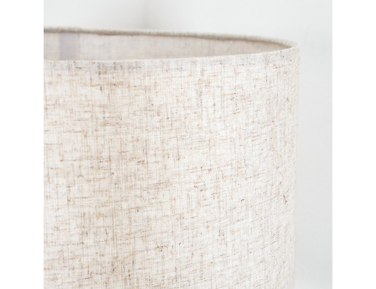 hofstein Stehlampe Stehlampe mit Holzfuß und Schirm aus Stoff, ohne Leuchtmittel, Boho-Style, skandinavisches Design (40 cm), Fußschalter, 1 x E27