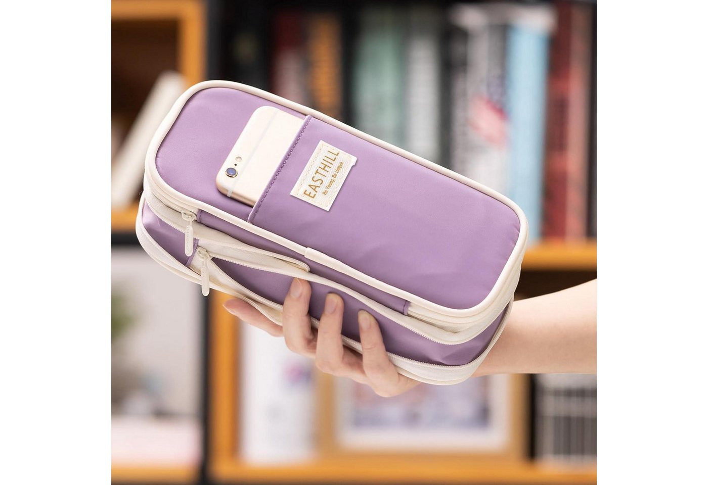 LuxusKollektion Federmäppchen Federmäppchen Großes Fassungsvermögen Violett für Teenager Bild 5