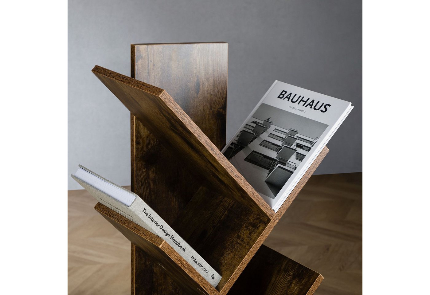 IDIMEX Bücherregal JULES, Design Regal freistehend mit 7 Ablagen Braun Bild 3