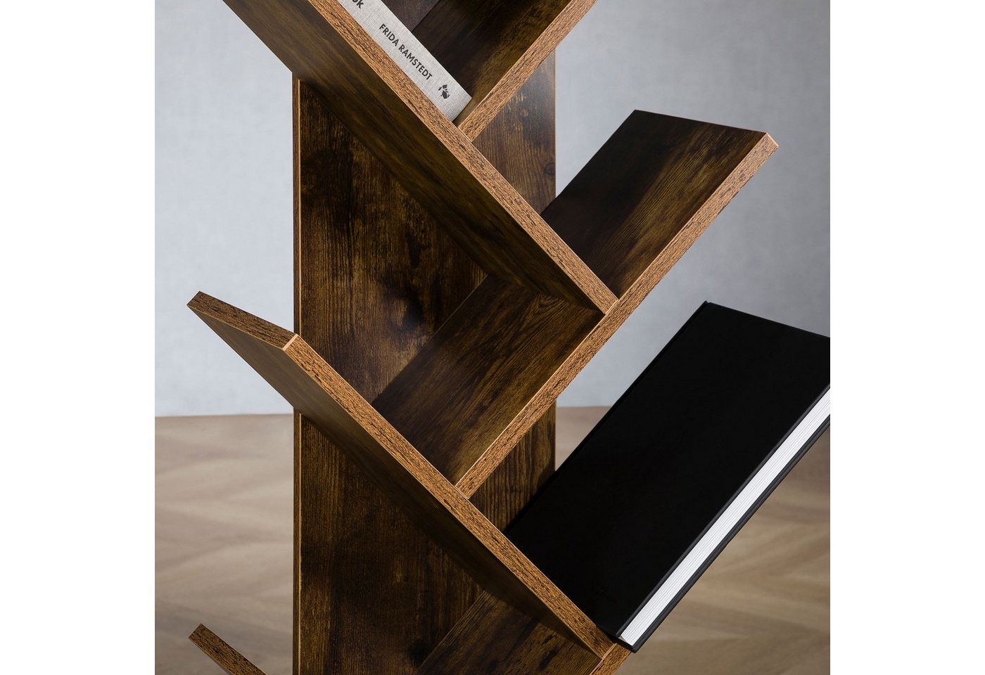 IDIMEX Bücherregal JULES, Design Regal freistehend mit 7 Ablagen Braun Bild 4