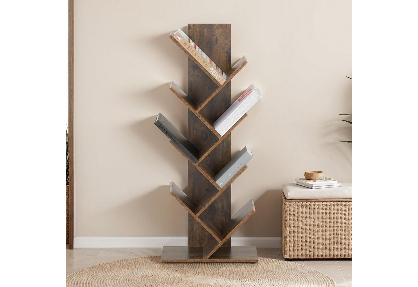 IDIMEX Bücherregal JULES, Design Regal freistehend mit 7 Ablagen Braun Bild 5