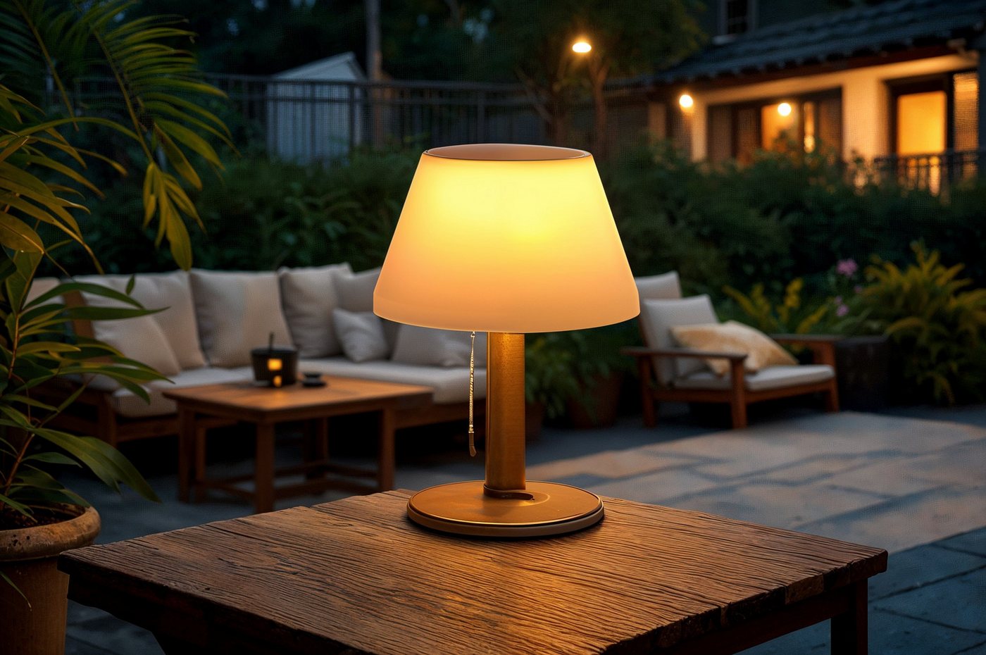 Die Bold GmbH LED Außen-Tischleuchte Sven, LED fest integriert, Warmweiß, Spritzwassergeschützt, Dimmbar, Nachtlicht, ca. 6h Akku, Warmweiß Bild 2