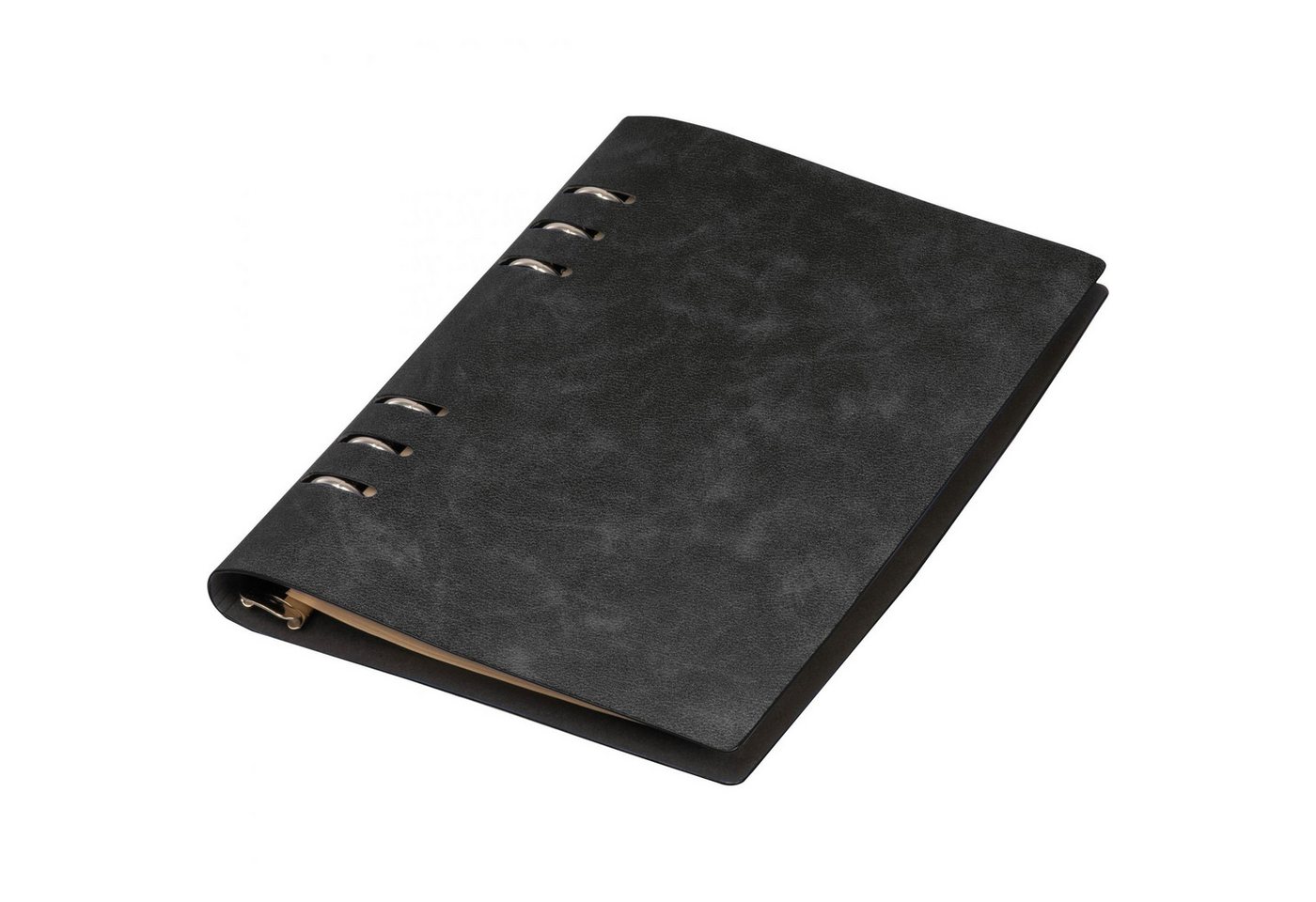Macma Notizbuch Ringbuch / DIN A5 / Notizbuch mit 200 linierten Seiten / Farbe: schwar