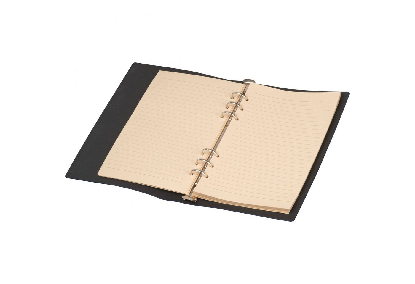 Macma Notizbuch Ringbuch / DIN A5 / Notizbuch mit 200 linierten Seiten / Farbe: schwar Bild 4