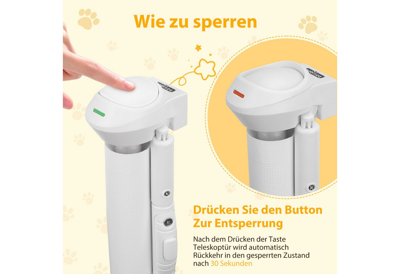 nobleza Treppenschutzgitter Treppenschutzgitter Türschutzgitter Ausziehbar 0-180CM