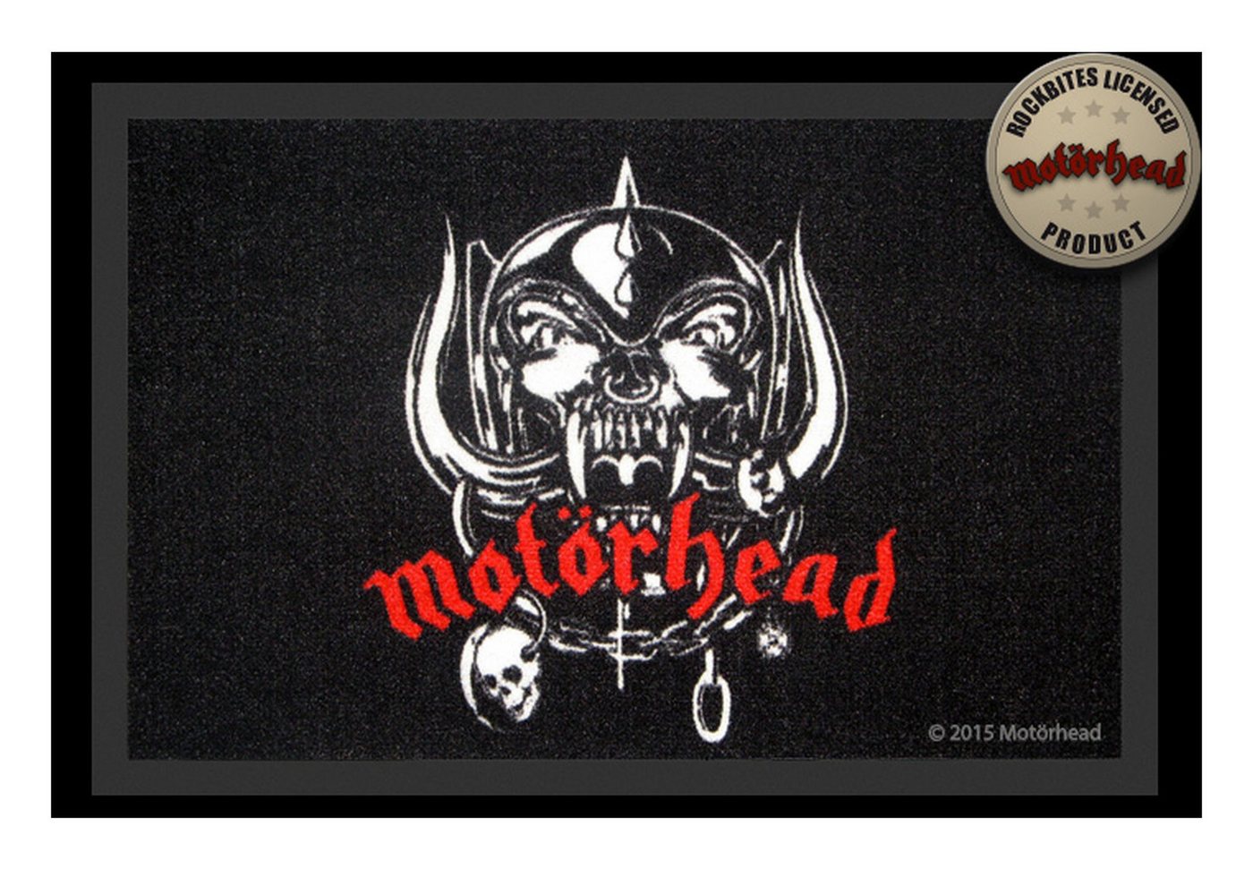 Rockbites Fußmatte Rockbites - Fußmatte Türmatte "Motörhead - Logo" Schwarz Nr. 72
