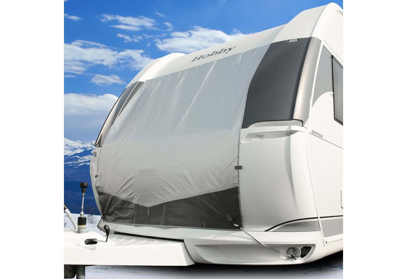 yourGEAR Winterschutzhaube your GEAR Caravan Bugschutzplane Thermo 185 x 160 cm - Wohnwagen Bild 3